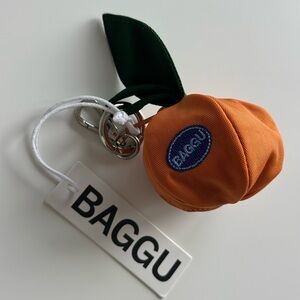 NWT BAGGU Orange Keychain Bag Charm